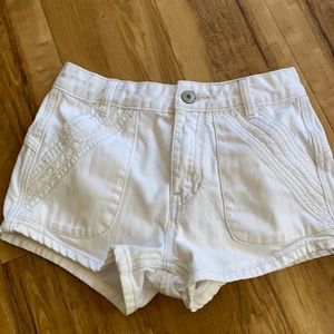 Free People White Denim Shorts